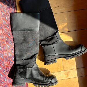 Zara Tall Rubber & Nylon Boots